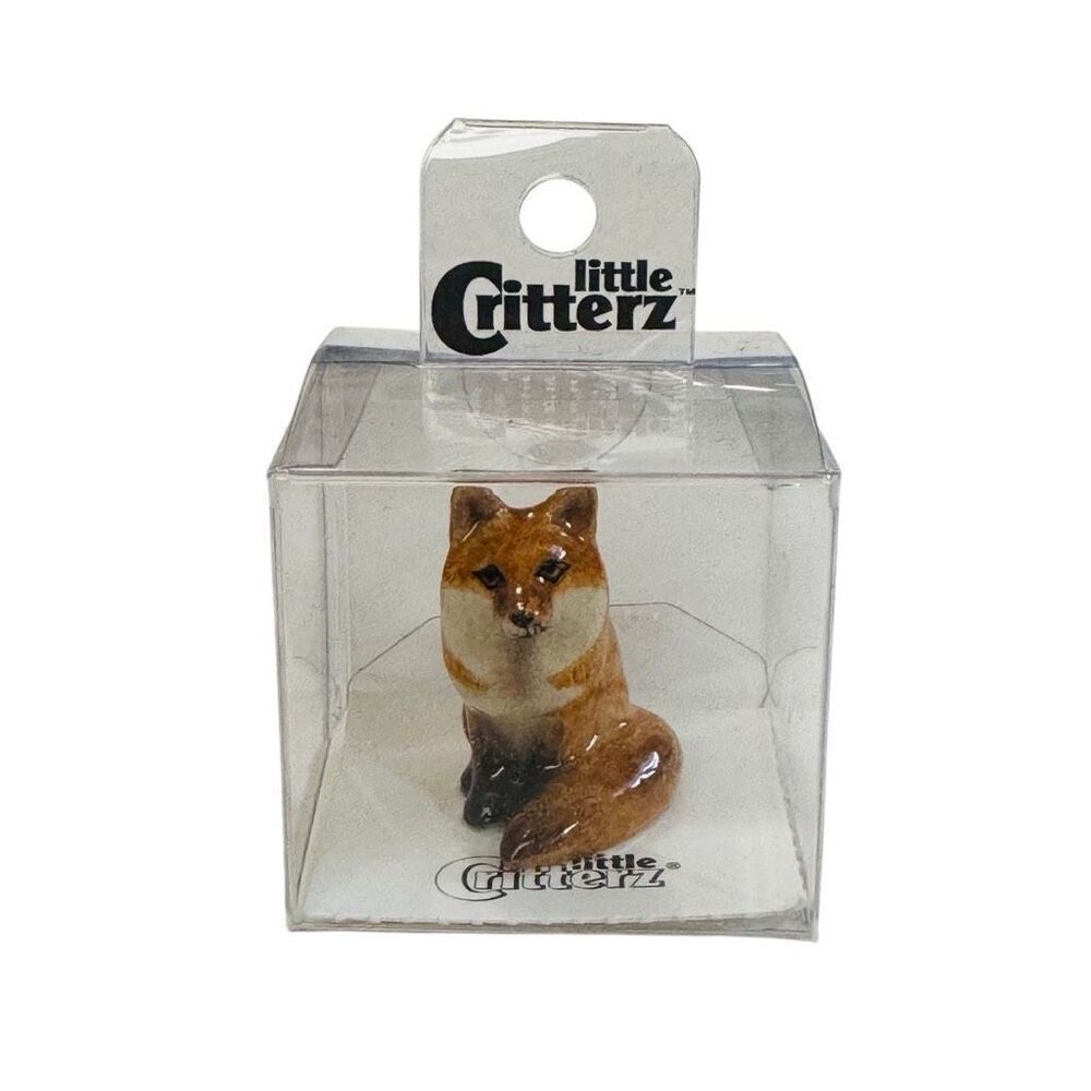Little Critterz “Brush”Red Fox Sitting Porcelain Figure  - New - 1” tall